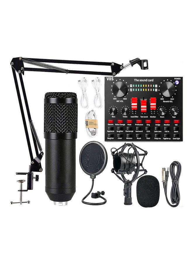 Studio Recording And Broadcasting  Microphone Set Black