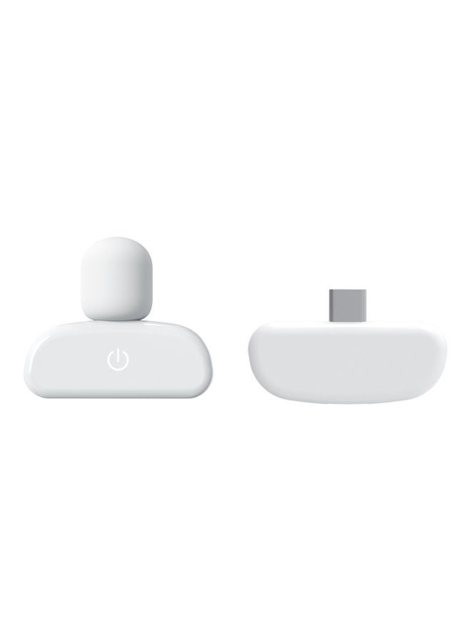 Mini Wireless Lavalier Microphone White