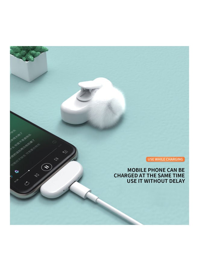 Mini Wireless Lavalier Microphone White