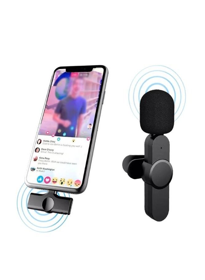 Wireless Mini Microphone Connect With Mobile And Lightning Lapel Clip
