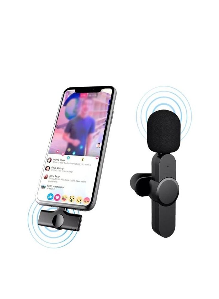 Wireless Mini Microphone Connect With Mobile And Type C  Lapel Clip