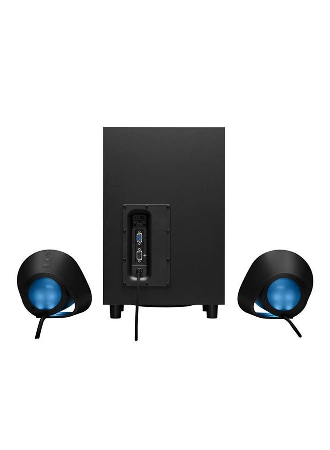 G560 PC Gaming Speaker System with 7.1 DTS:X Ultra Surround Sound, Game based LIGHTSYNC RGB, Two Speakers and Subwoofer, Immersive Gaming Experience -