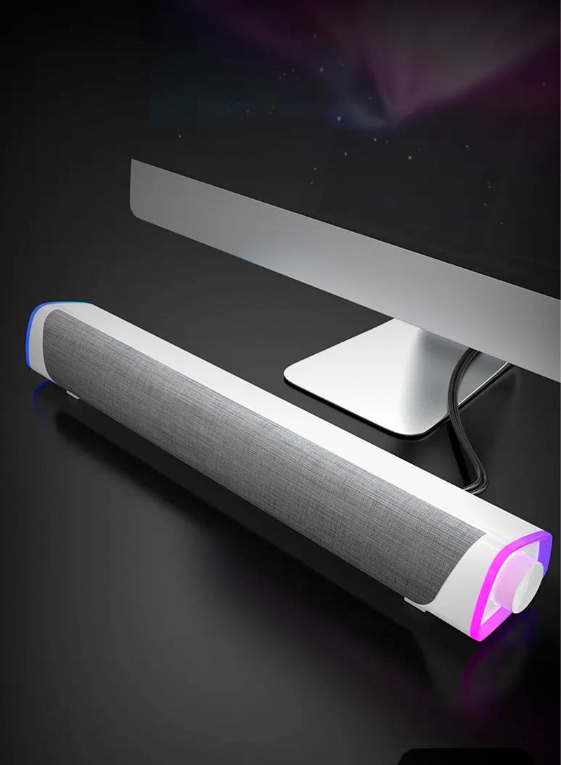 Bluetooth Speaker, Portable Wireless Speaker with LED Light, Dual Speaker Desktop Audio subwoofer Antimagnetic Speaker, for for Outdoor, Home, Party, Beach, Travel