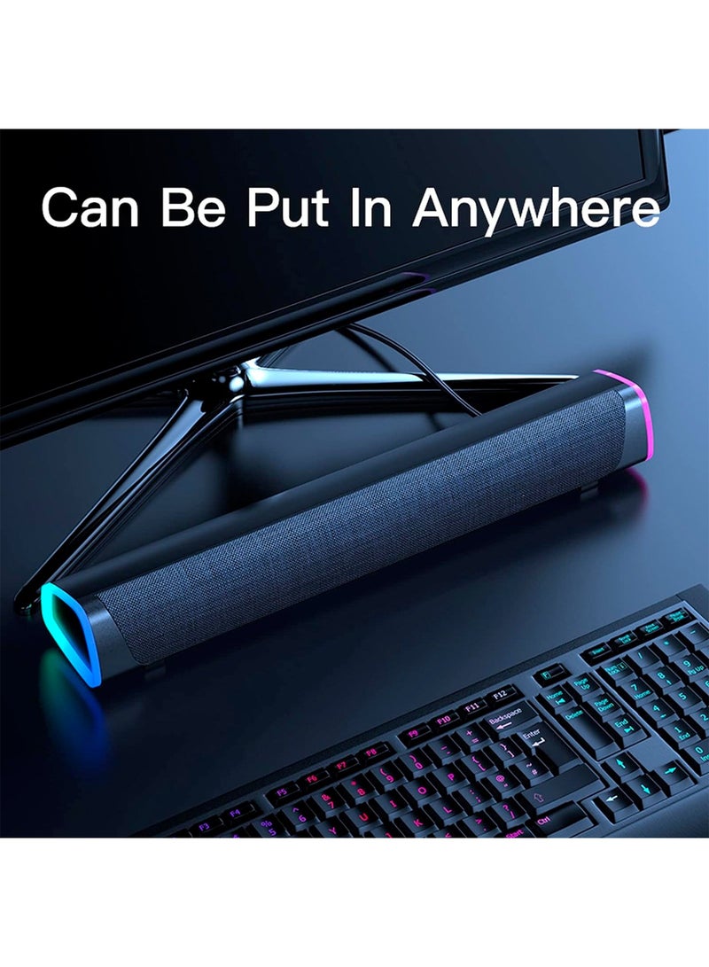 Bluetooth Speaker, Portable Wireless Speaker with LED Light, Dual Speaker Desktop Audio subwoofer Antimagnetic Speaker, for for Outdoor, Home, Party, Beach, Travel
