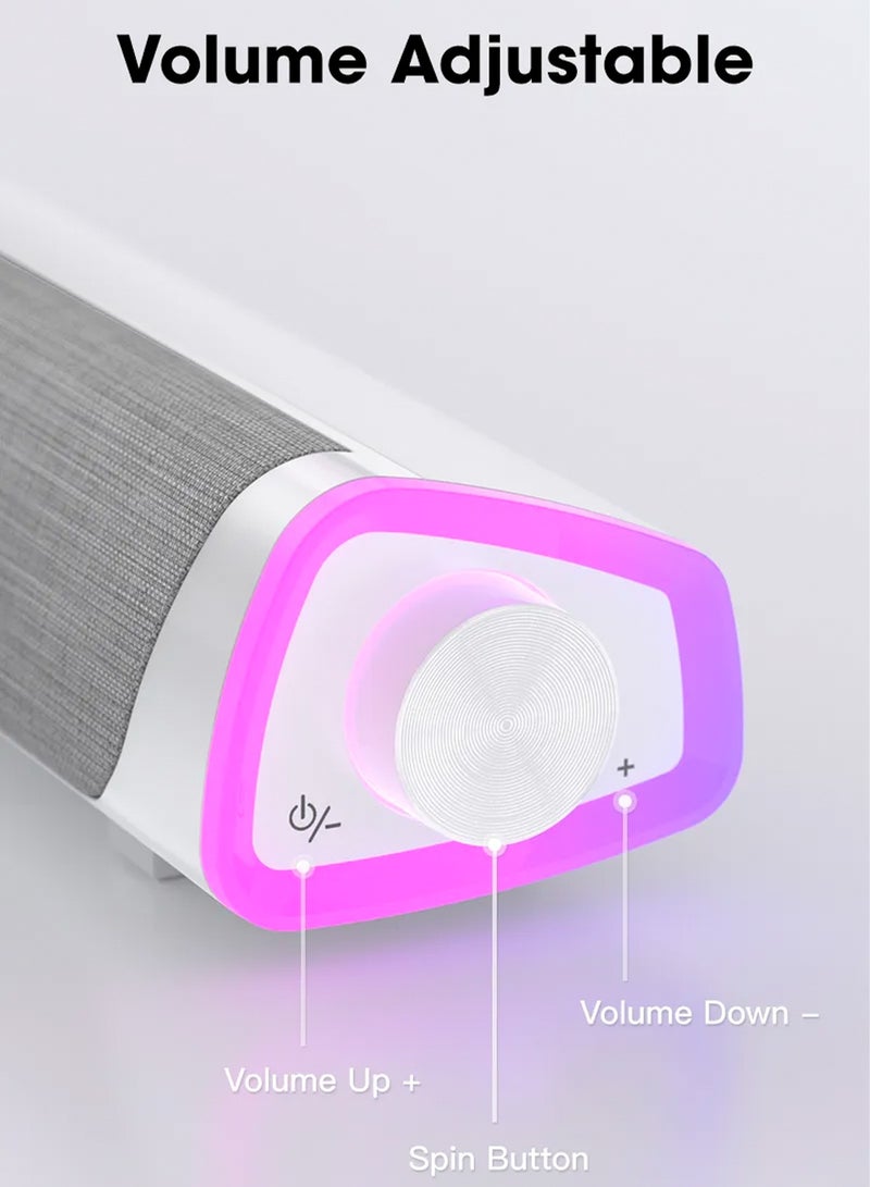 Bluetooth Speaker, Portable Wireless Speaker with LED Light, Dual Speaker Desktop Audio subwoofer Antimagnetic Speaker, for for Outdoor, Home, Party, Beach, Travel