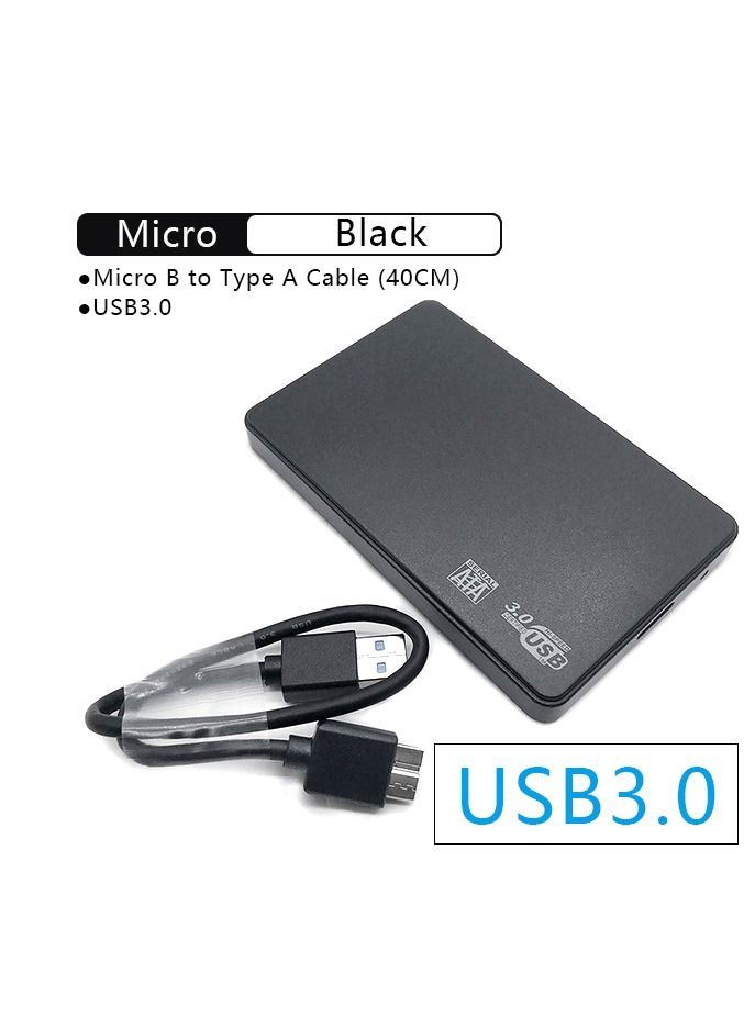 Enclosure Portable Mobile Hard Drive Cases for SSD External Storage With USB3.0/2.0 Cable ABS