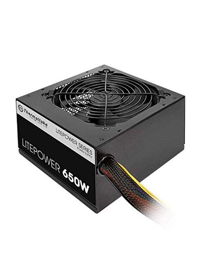 Litepower 650W Power Supply, Non Modular, ATX 2.3 & EPS, Active-PFC, PSU, 12cm, EU/Non, 80PLUS Black