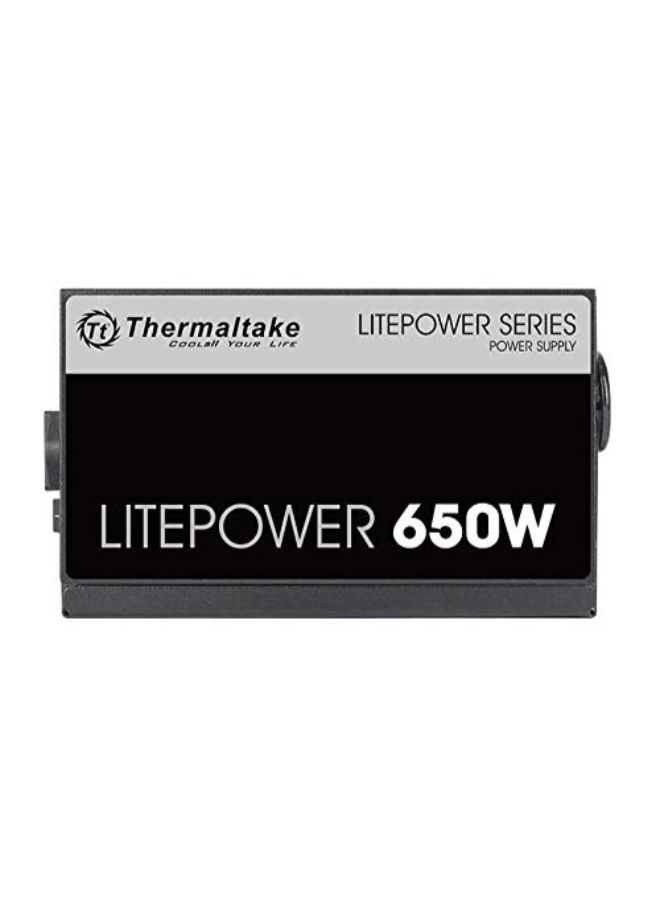 Litepower 650W Power Supply, Non Modular, ATX 2.3 & EPS, Active-PFC, PSU, 12cm, EU/Non, 80PLUS Black