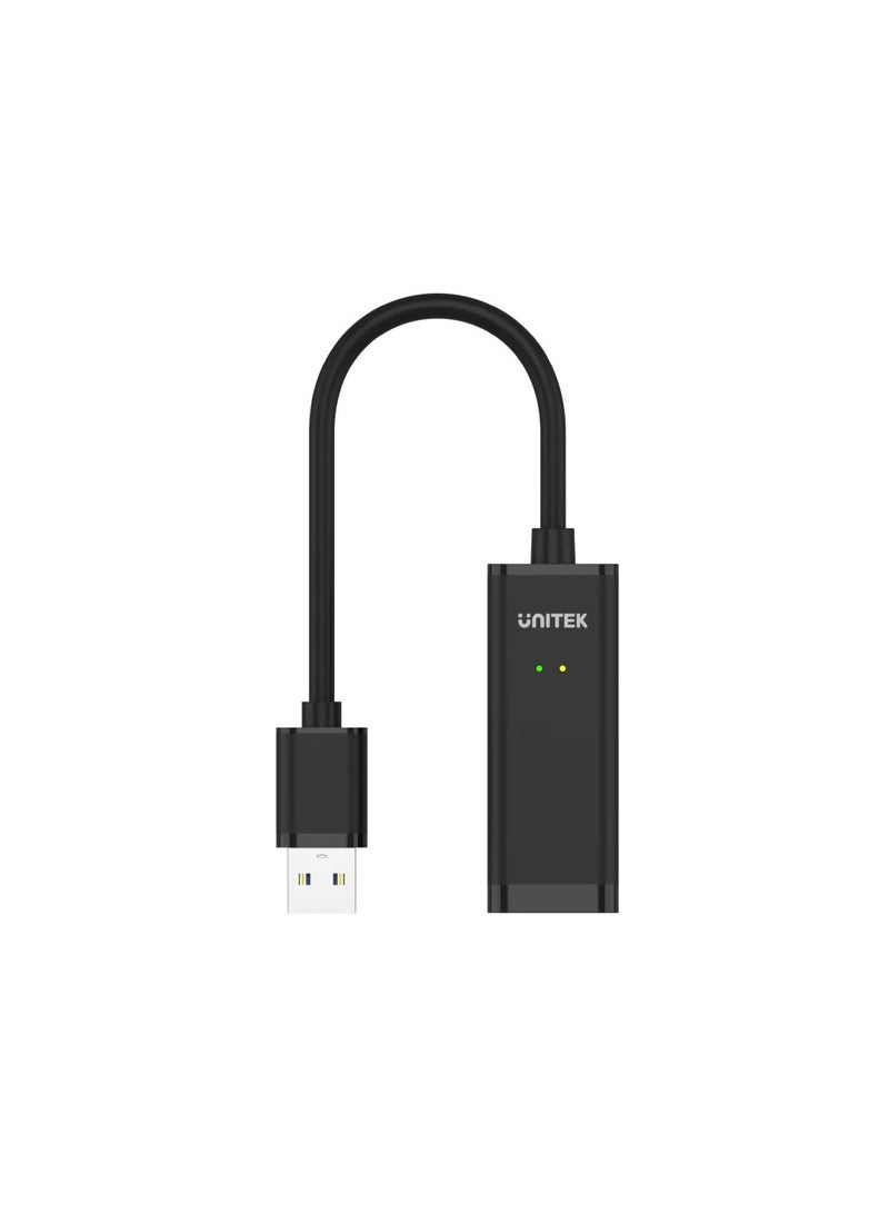 USB 3.0 to Gigabit Ethernet Adapter in Black
