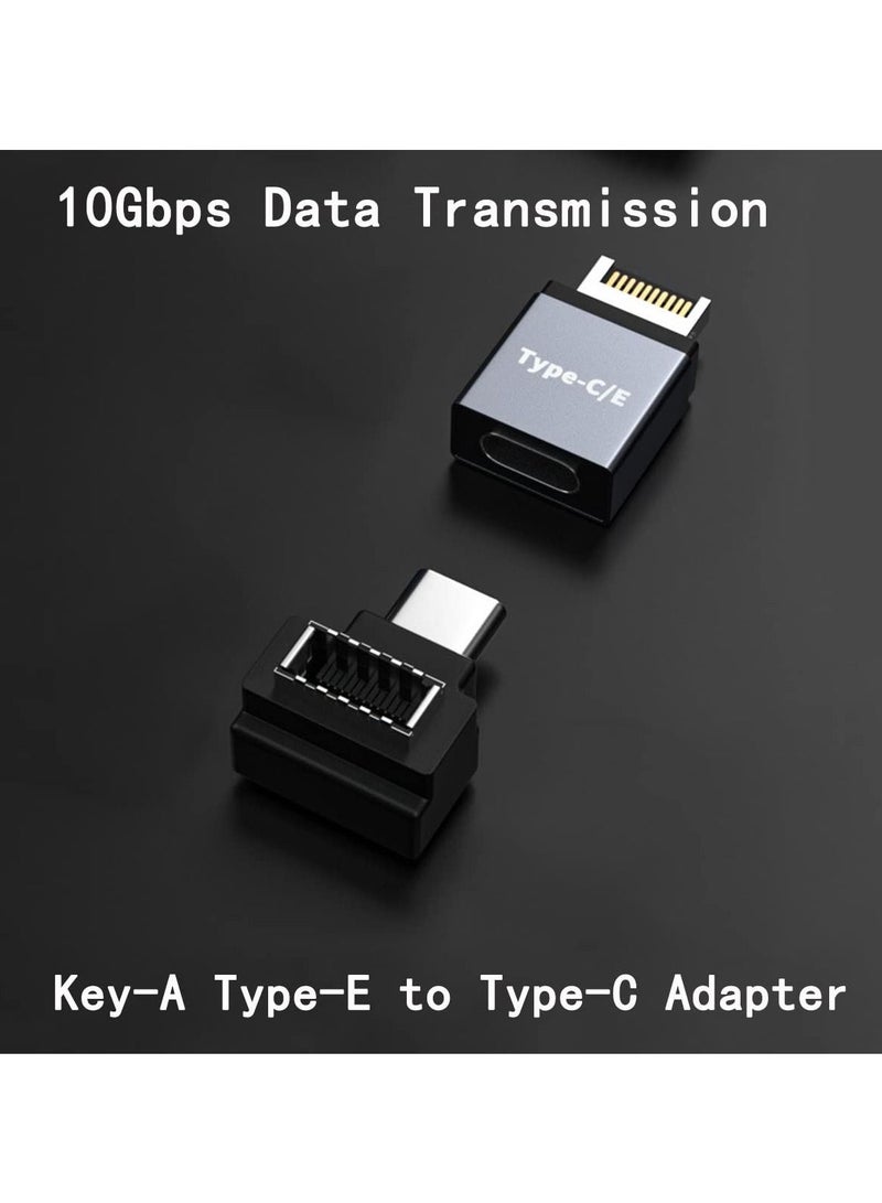 SYOSI 2Pcs USB 3.1 Type-E to Type-C Extension Adapter, Male Port Female & (10 Gbit/s)