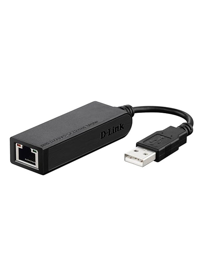 DUB-E100 High-Speed USB 2.0 Fast Ethernet 10/100 Mbit/s Ethernet Adapter Black