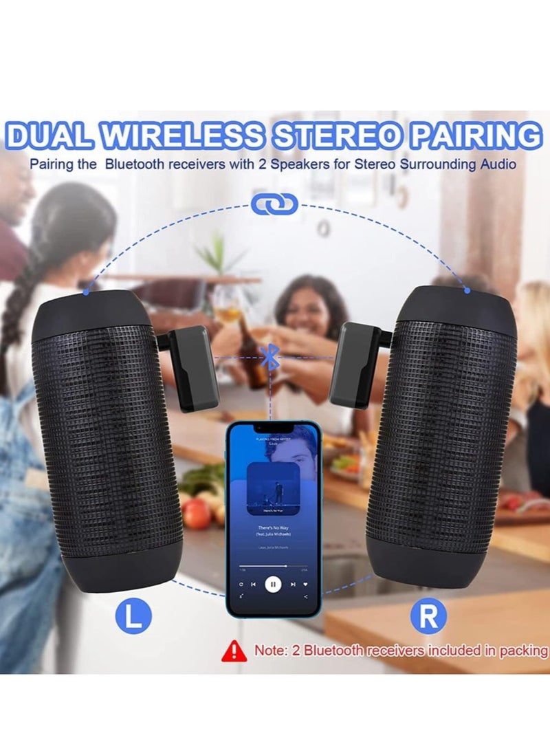Bluetooth 5.3 AUX Adapter for Car, 3.5mm Auxiliary Wireless Audio Receiver, Bluetooth Receiver for Car Music/Hands-Free Calling, 12H Battery Life, for Car/Home Stereo (1 Pcs)
