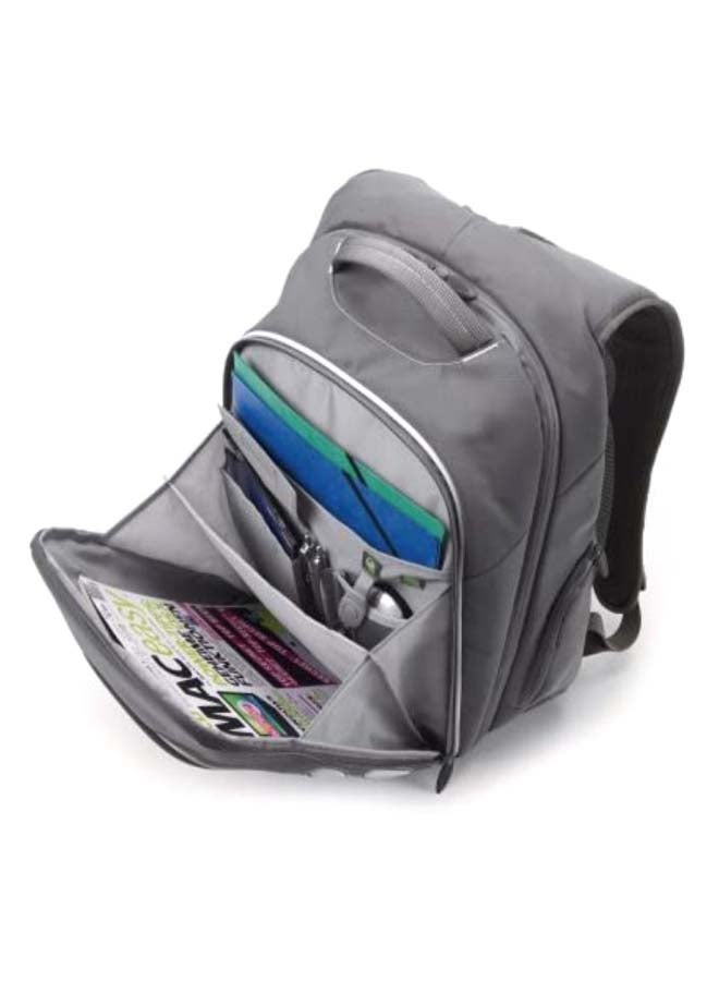 Protective Zipper Closure Backpack For 15-Inch Laptops Grey/White