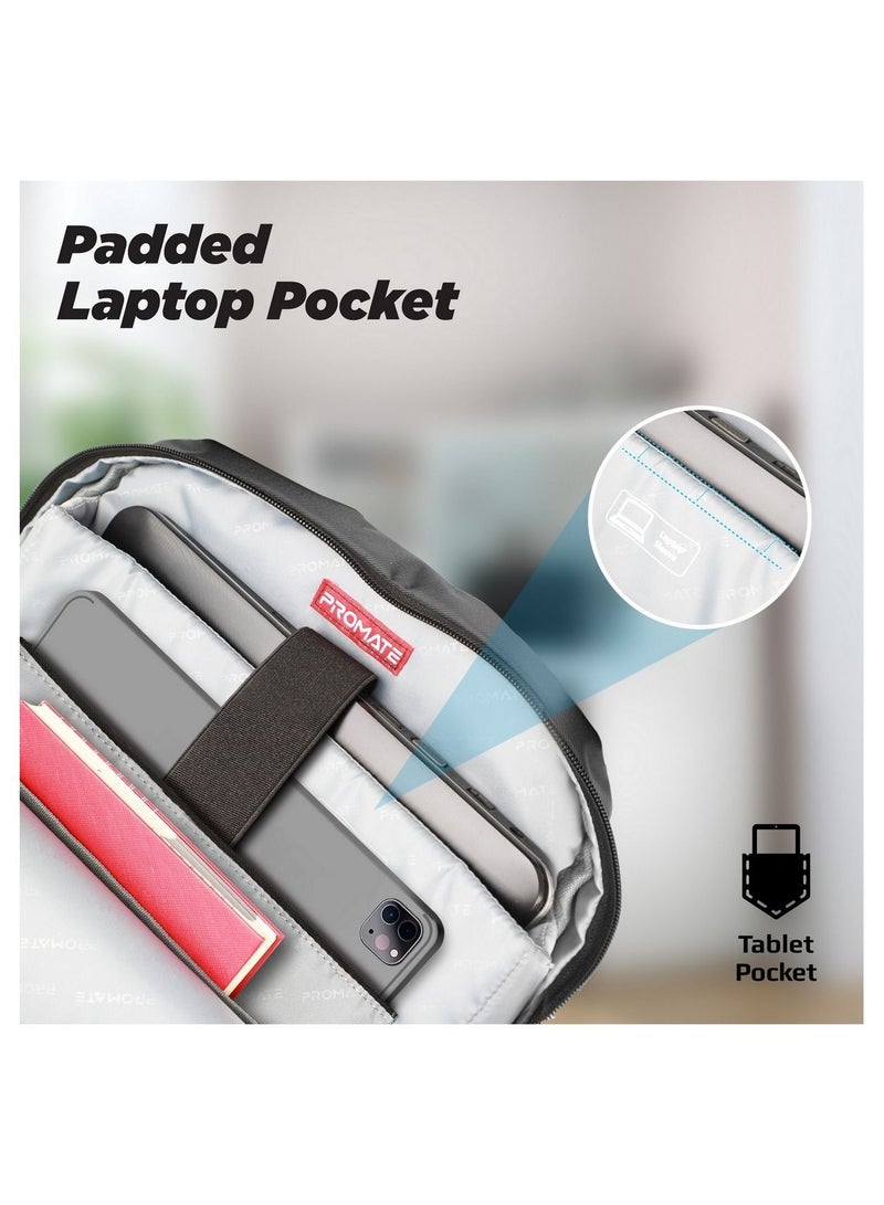 Lightweight Comfortable 15.6 Inch Laptop Backpack With Secure Zippers, Water-Resistance, Multiple Compartments And Padded Straps