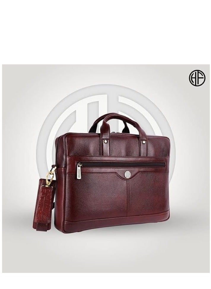 Genuine Leather Executive Office Messenger Bag | 15.6