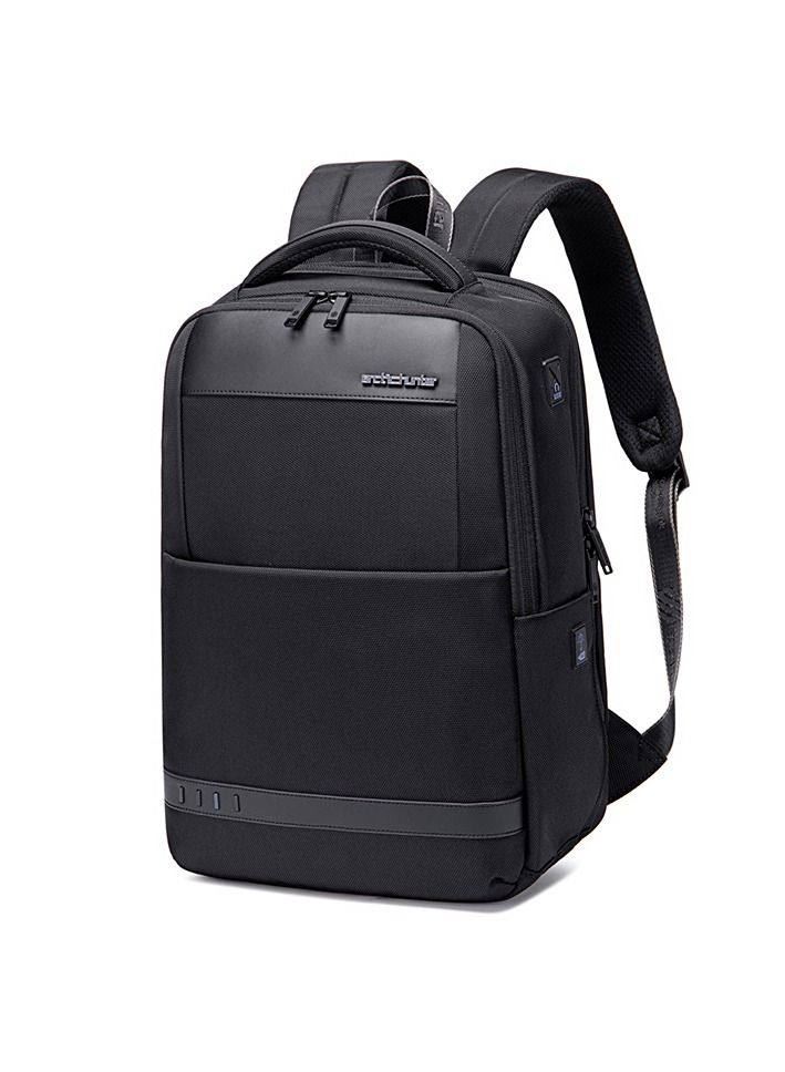 Classic Business Travel Backpack School Shoulder Book Laptop Bag with Laptop Compartment for Men and Women B00498 Black