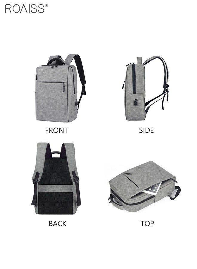 Waterproof Oxford Cloth Computer Backpack Usb Charging Port Large Capacity Multi Pocket Backpack Lightweight Travel Computer Bag