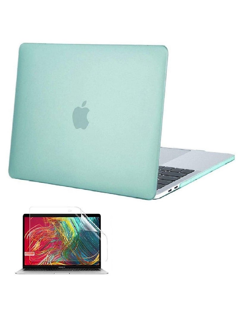 Hard Shell Case and Screen Protector Compatible with MacBook Pro 16-Inch Model: A2141 (MVVJ2xx/A, MVVK2xx/A, MVVL2xx/A, MVVM2xx/A) Retina Display with Touch Bar Touch ID, Mint Green