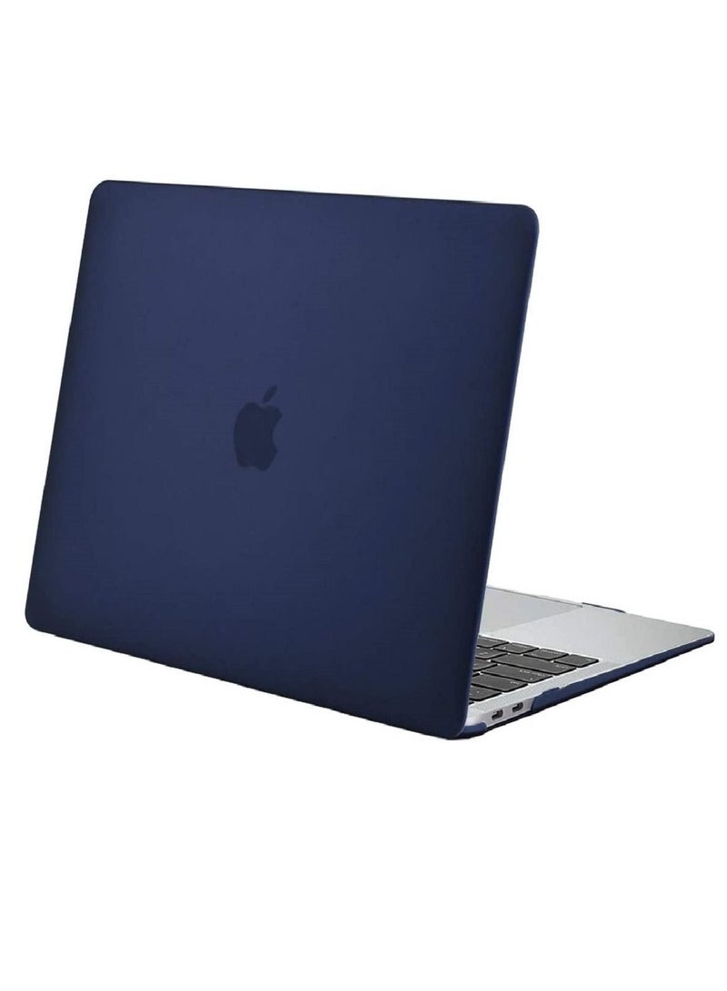 Protective Hard Shell Case Cover For MacBook Air 13 Inch With Retina Display and Touch ID Model A1932/A2179/A2337 M1 Released 2018/2019/2020 Navy Blue