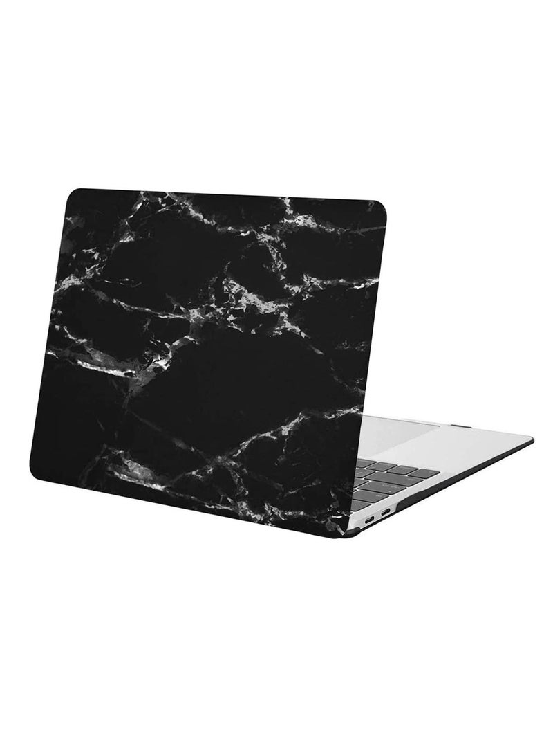 Protective Hard Shell Case Cover For MacBook Air 13 Inch With Retina Display and Touch ID Model A1932/A2179/A2337 M1 Released 2018/2019/2020 Black Marble