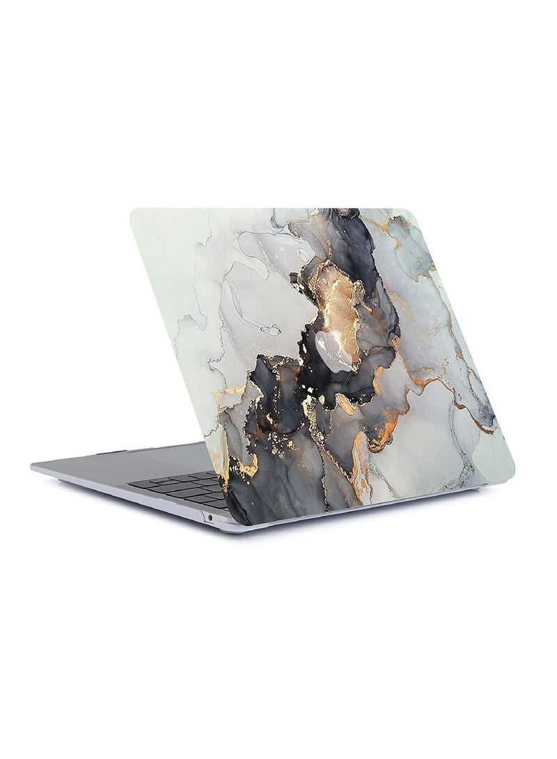 Protective Hard Shell Case Cover For MacBook Air 13 Inch With Retina Display and Touch ID Model A1932/A2179/A2337 M1 Released 2018/2019/2020 Gray Marble