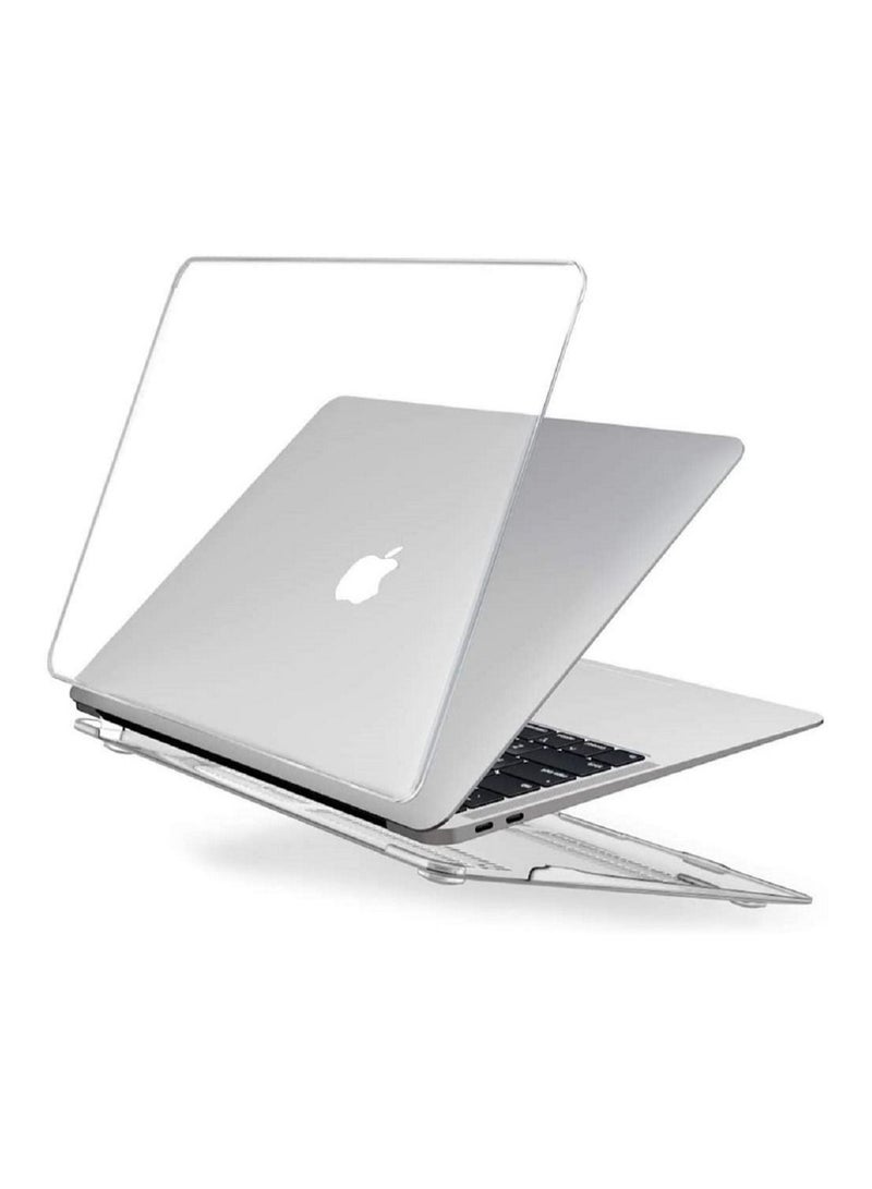 Plastic Hard Shell Case with US Layout Arabic English Keyboard Cover Clear Compatible with MacBook Pro 13-Inch Model:- A1988/A1708 (Non Touch Bar) Release 2018/2017/2016, Crystal Clear