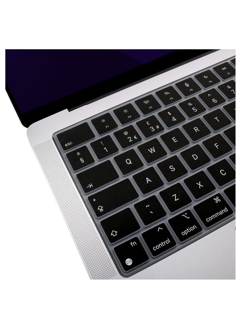 UK Layout English Keypad Cover Compatible for MacBook New Air 13.6 inch 2022 M2 Chip Liquid Retina/MacBook Pro 14 inch 2022 M1 Pro/M1 Max A2442 and MacBook Pro 16 inch 2022 M1 Pro/M1 Max A2485 Black