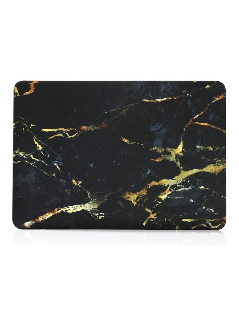 Compatible with Mac Book New Pro 13 inch Case 2018/2017/2016 Model A1988 A1708 (Non Touch Bar) Ultra Slim Plastic Hard Shell Case with US Layout English Keyboard Cover Black Gold Marble