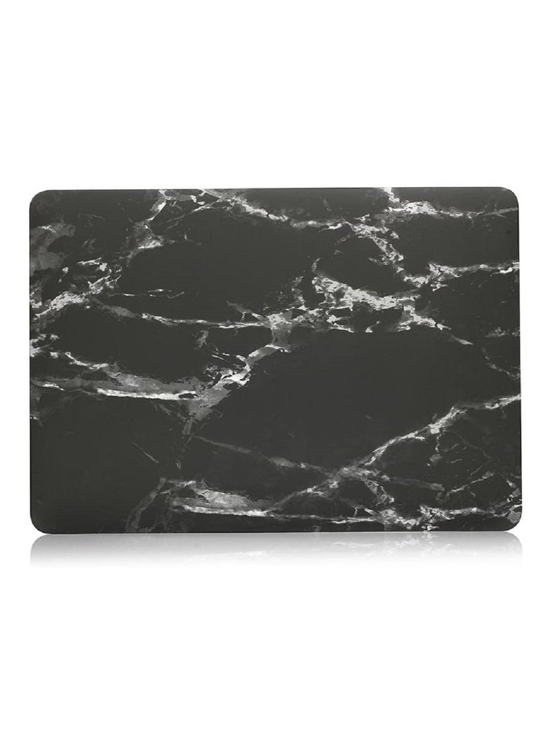 Compatible with Mac Book New Pro 13 inch Case 2018/2017/2016 Model A1988 A1708 (Non Touch Bar) Ultra Slim Plastic Hard Shell Case with US Layout English Keyboard Cover Black Marble