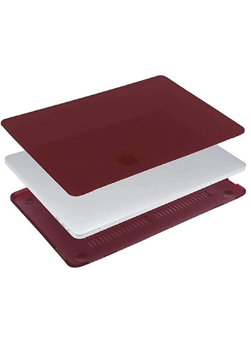 Plastic Hard Shell Case US Layout Keyboard Cover Compatible with MacBook Pro 16-Inch Model A2141 with Touch Bar and Touch ID Release 2019 Wine Red