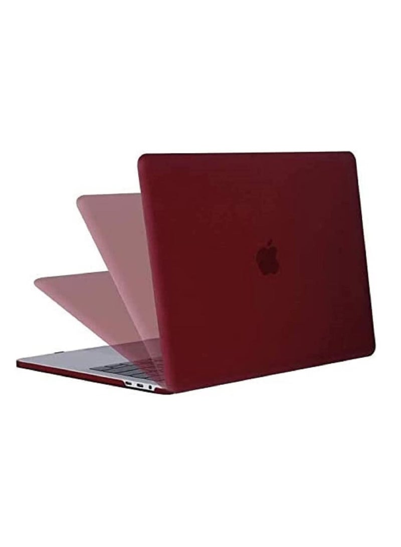 Plastic Hard Shell Case US Layout Keyboard Cover Compatible with MacBook Pro 16-Inch Model A2141 with Touch Bar and Touch ID Release 2019 Wine Red