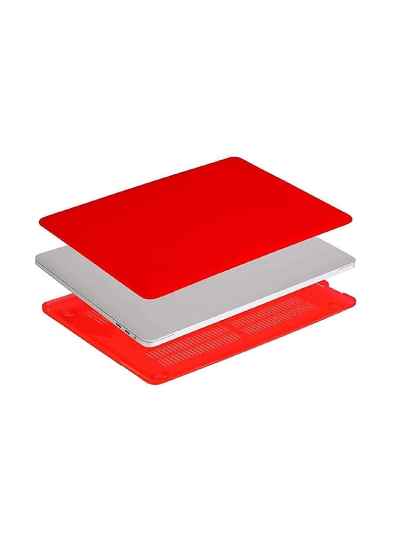 Protective Plastic Hard Shell Case Cover Compatible with MacBook New Pro 16-Inch Model A2141 with Touch Bar Touch ID 2019 Release Red