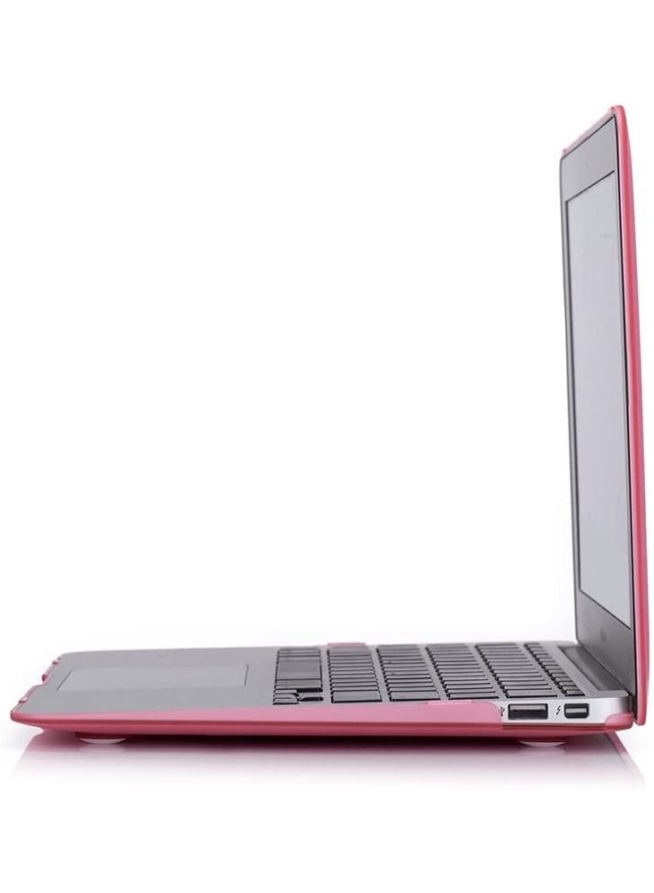 Plastic Hard Shell Case Cover Compatible with Older Version MacBook Air 13-Inch Models: A1369 & A1466, Release 2010 to 2017, Pink