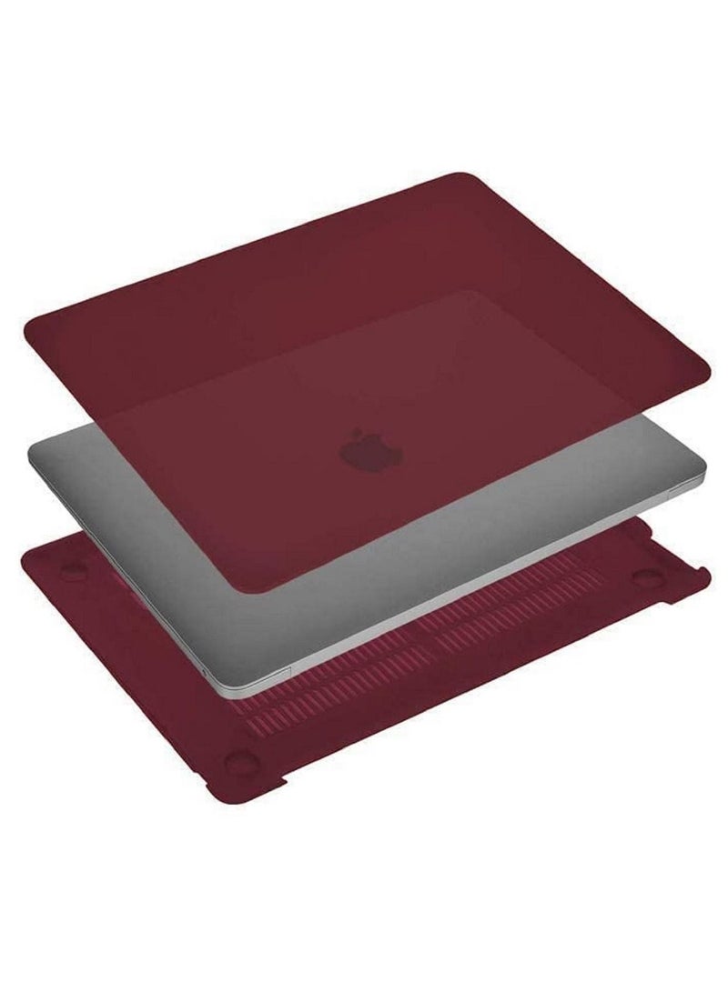 Hard Shell Case and Screen Protector Compatible with MacBook Pro 16-Inch Model: A2141 (MVVJ2xx/A, MVVK2xx/A, MVVL2xx/A, MVVM2xx/A) Retina Display with Touch Bar Touch ID, Wine Red