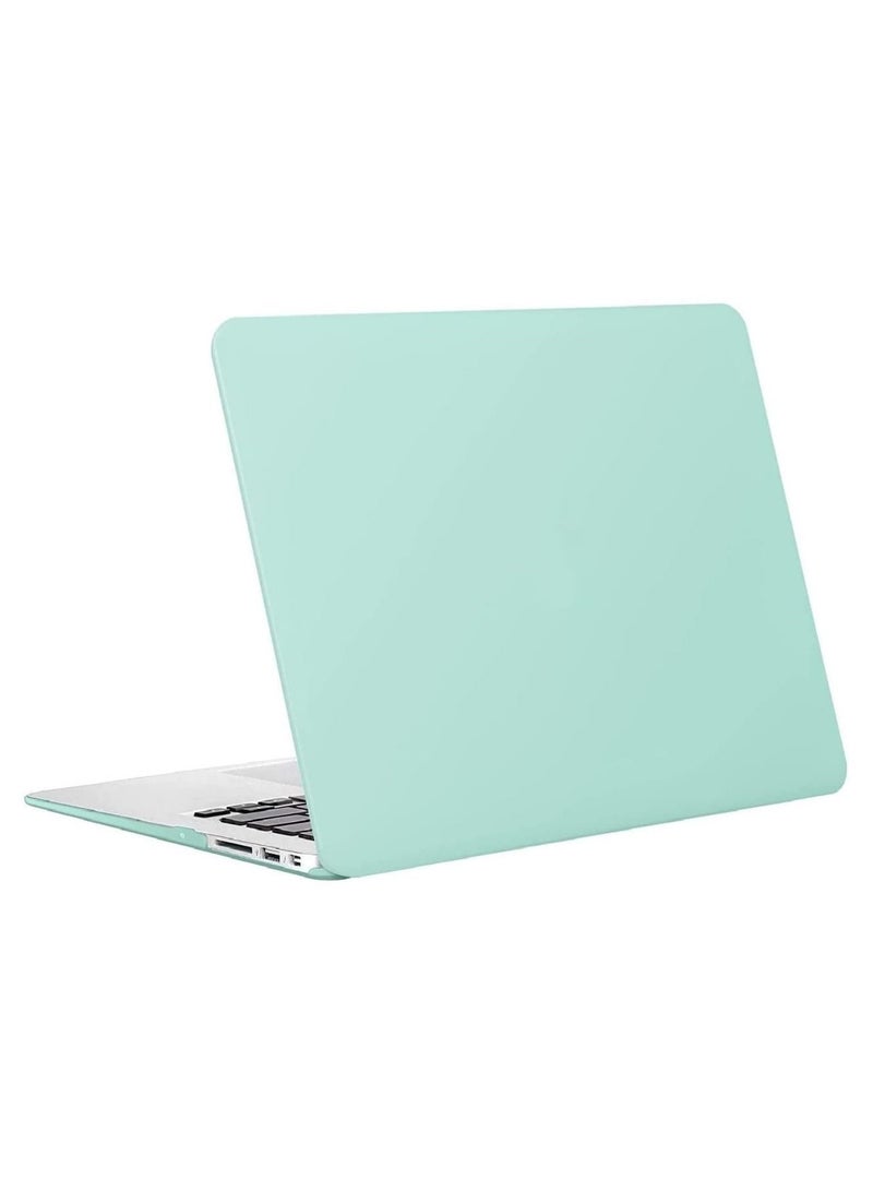 Plastic Hard Shell Case Cover Compatible with Older Version MacBook Air 13-Inch Models: A1369 & A1466, Release 2010 to 2017, Mint Green