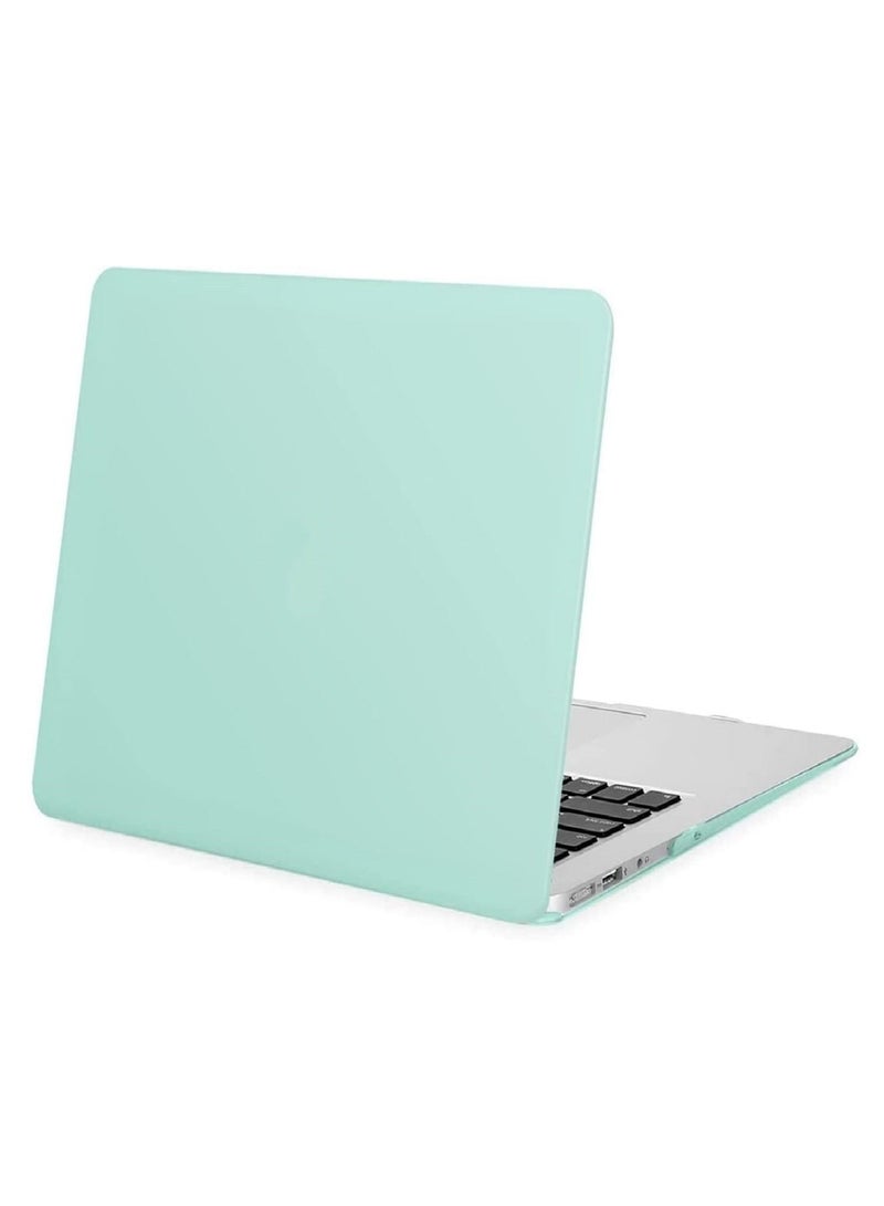 Plastic Hard Shell Case Cover Compatible with Older Version MacBook Air 13-Inch Models: A1369 & A1466, Release 2010 to 2017, Mint Green