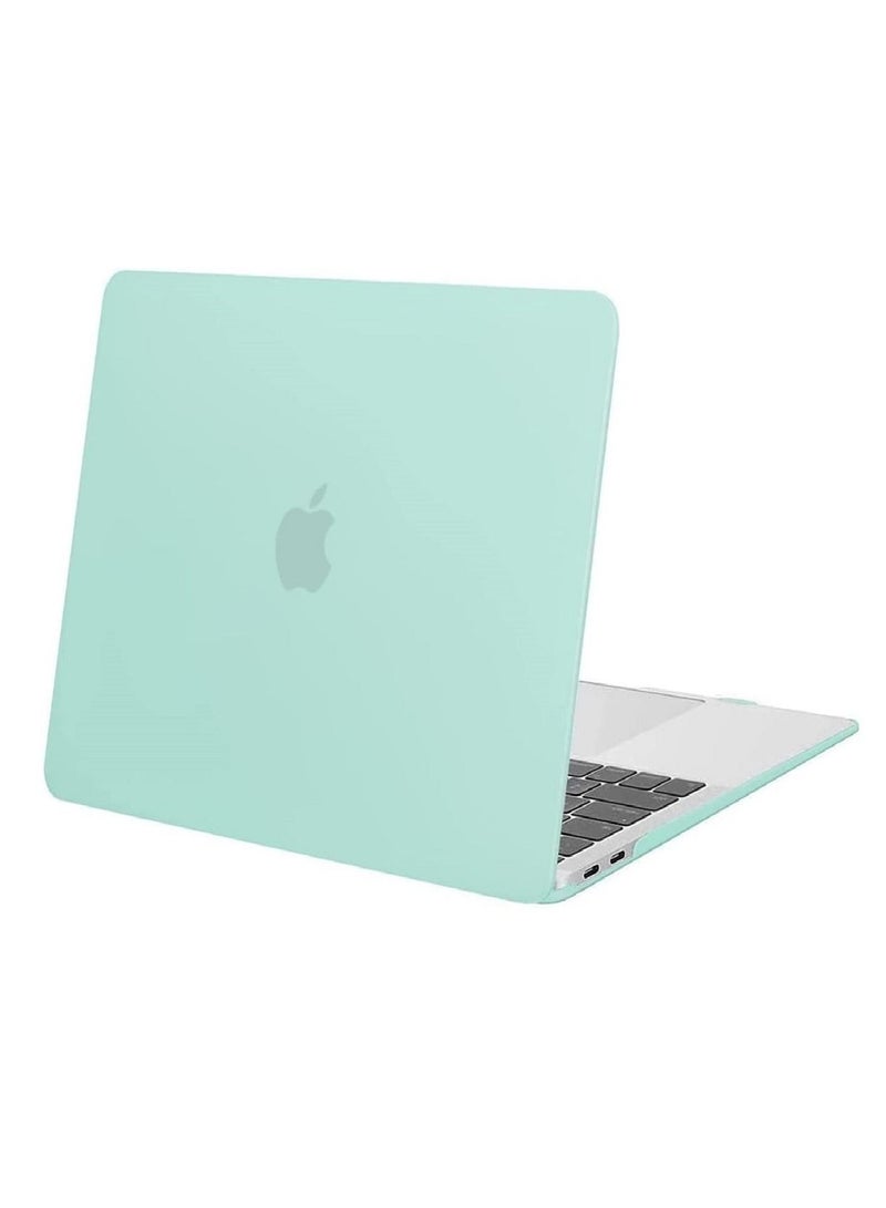 Protective Hard Shell Case Cover For MacBook Air 13 Inch With Retina Display and Touch ID Model A1932/A2179/A2337 M1 Released 2018/2019/2020 Mint Green