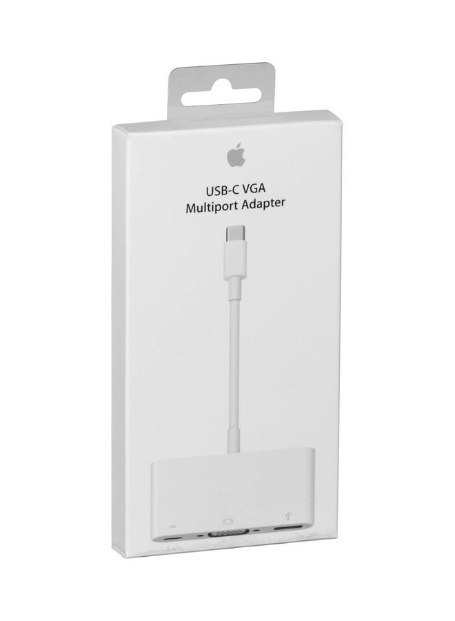 USB-C Thunderbolt To VGA Multiport Adapter For iPad, MacBook, iMac White