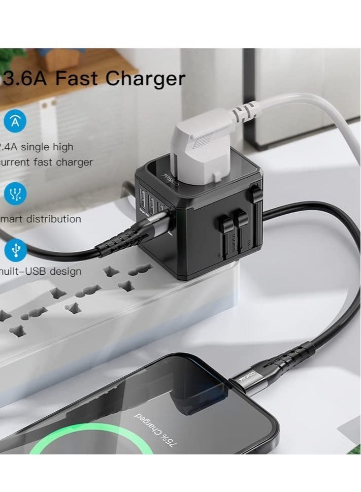 MC-10 USB-C Port Universal Travel Adapter is the international travel electrical plug adapter