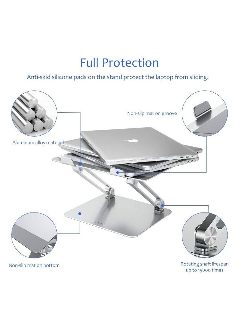 Nillkin Laptop Riser Stand with Antiskid Silicone and Protective Hooks, Adjustable Aluminum Desktop Holder for MacBook, Surface and Other 11-17 Inch Notebook