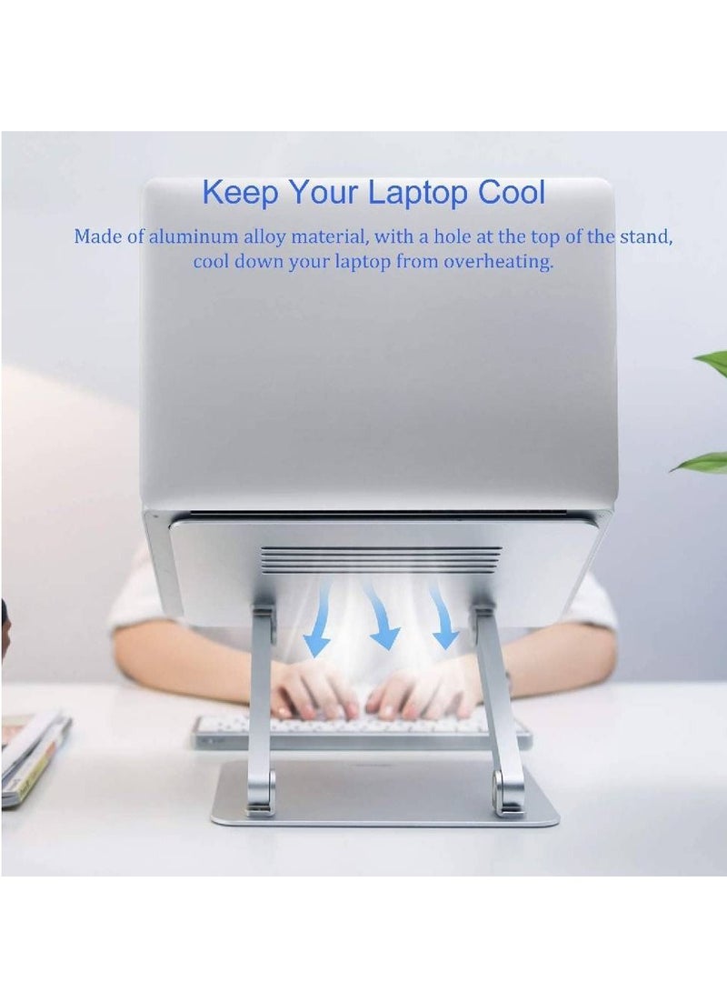 Nillkin Laptop Riser Stand with Antiskid Silicone and Protective Hooks, Adjustable Aluminum Desktop Holder for MacBook, Surface and Other 11-17 Inch Notebook