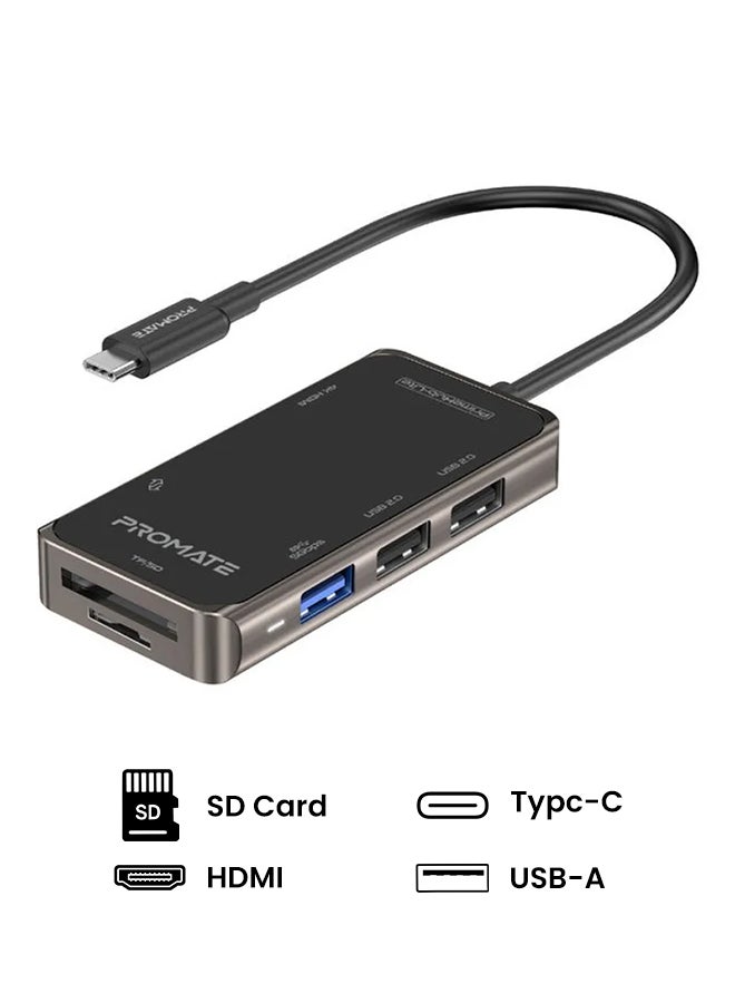 7-in-1 Multi-Port Adapter with 4K HDMI Black