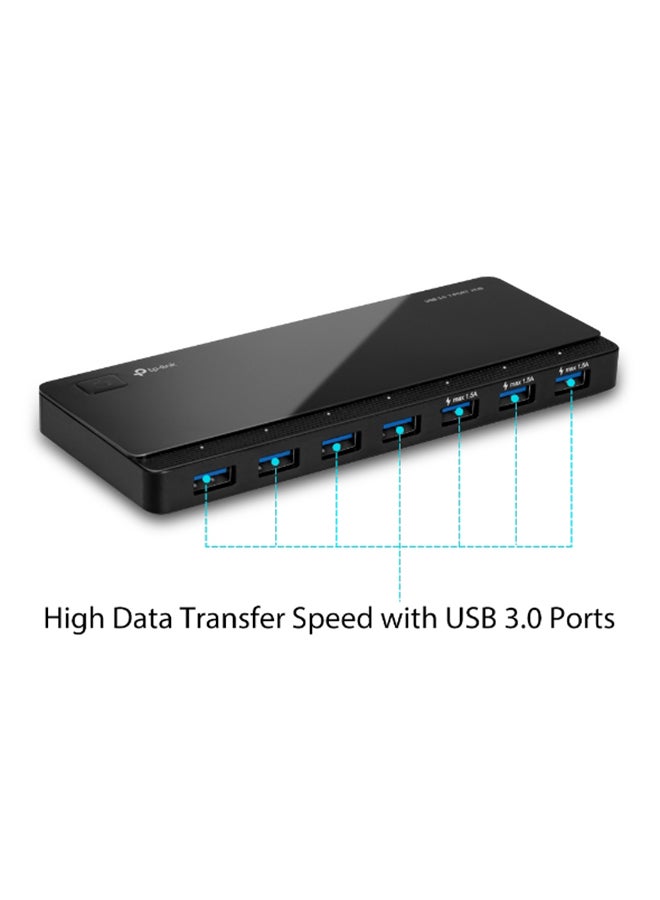 USB 3.0 7-Port Hub Black