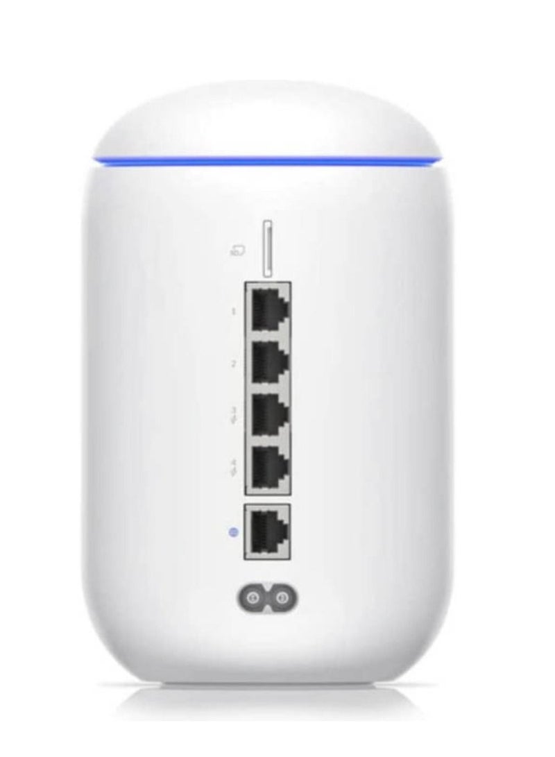 Ubiquiti Networks All In One WiFi 6 Dream Router, 5GHz Band Frequency, GbE RJ45 WAN Port, LAN Ports & PoE Outputs, Ethernet / Bluetooth Interface, 600 Mbps Throughput Rate, White | UDR