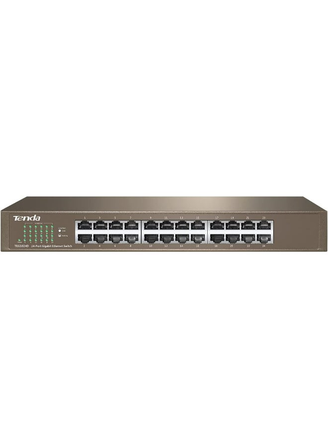 TEG1024D With 24-Port 10/100/1000 Gigabit Switch Brown
