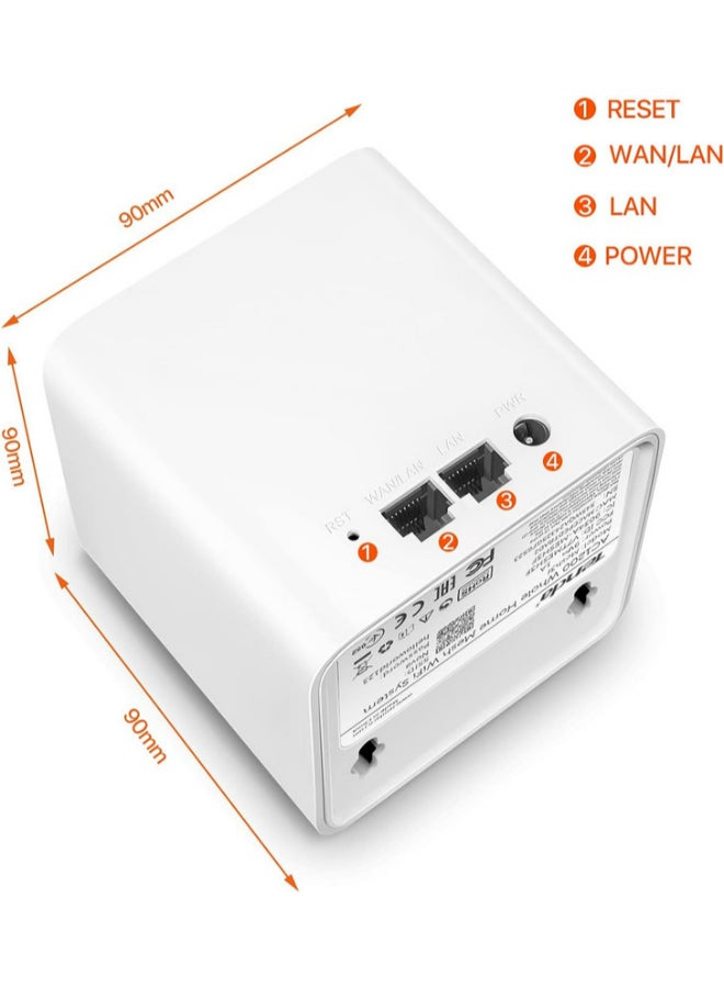 MW3 AC1200 Whole Home Mesh WiFi System (3-Pack) White