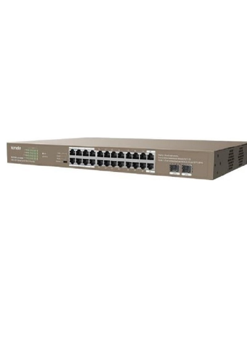 TEG1118P-16-250W 16GE+2SFP Ethernet Switch With 16-Port PoE, 36bps Switch Capacity, 100-240V AC 50/60Hz Input Voltage, 6KV Lightning Protection, 250W Power Supply, TEG1118P-16-250W Brown
