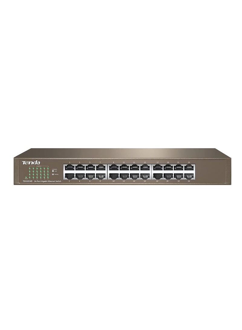 TEG1024D With 24-Port 10/100/1000 Gigabit Switch Brown