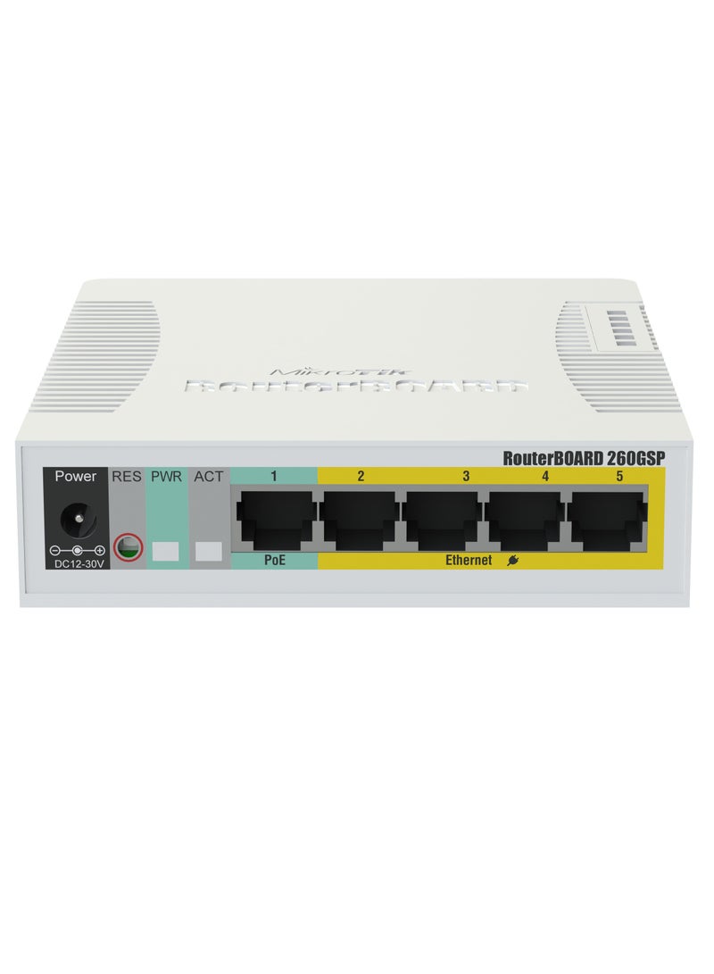 RB260GSP (CSS106-1G-4P-1S) With SwitchOS And Indoor Case White