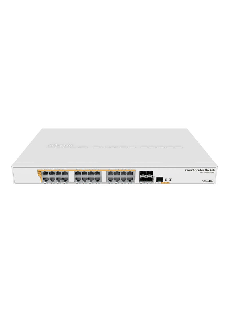 CRS328-24P-4S+RM With RouterOS L5 1U Rackmount Enclosure White